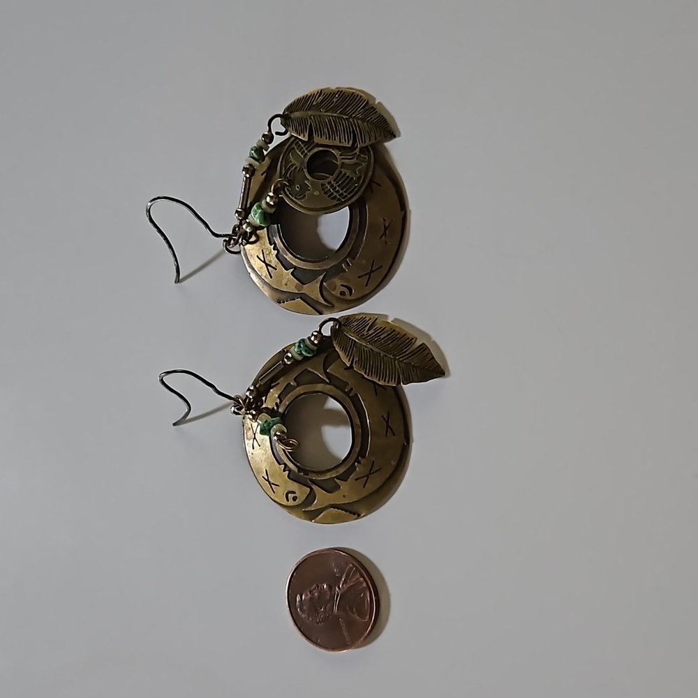 Indigenous Designed Pisces Fish Earrings - image 2